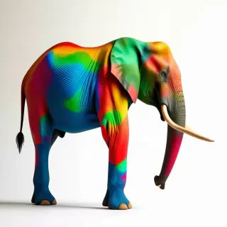 rainbow elephant