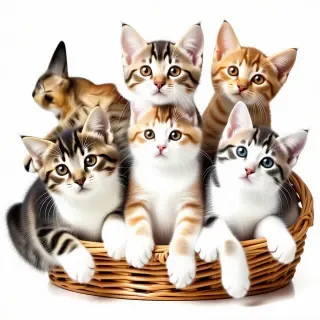 A basket of kittens