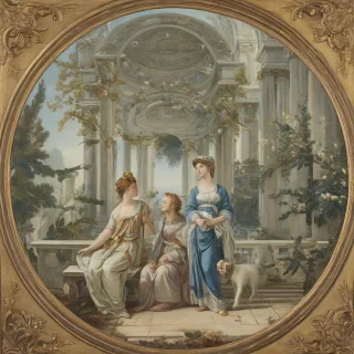 peaceful neoclassical painting