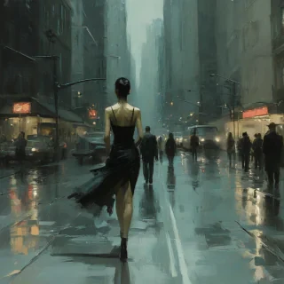Jeremy Mann art style scene