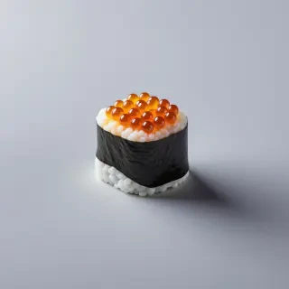 sushi with salmon roe on top