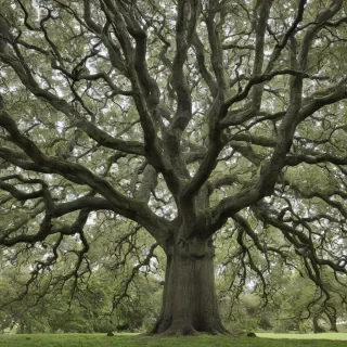 Cubism of an oak tree