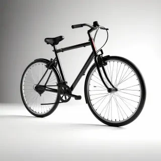bicycle with a larger front wheel than back wheel