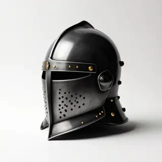 knights helmet with the nose piece