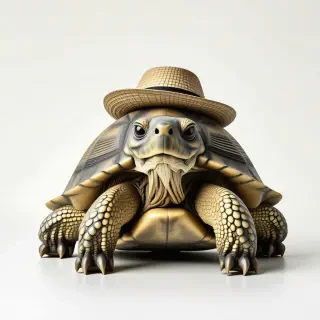 tortoise with hat