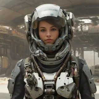female mech pilot