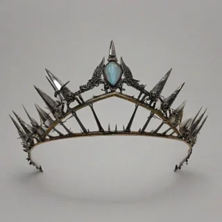 diadem with spikes, Valkyrie style, on a plain white background, even lighting