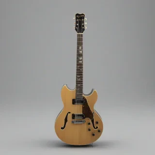 I would like to you make an STL file for a guitar body using multiple uploaded images as reference, on a plain white background, even lighting