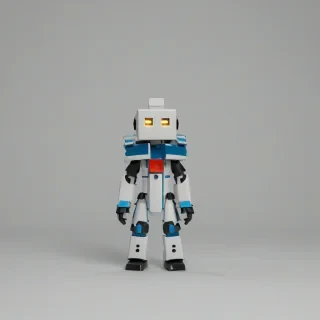 A single Roblox character, bright lighting, on a plain white background, even lighting