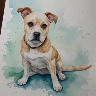 Watercolor pet portrait