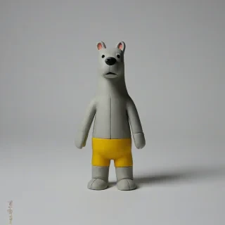 An accurate model of the Lord Quas/Quasimoto figurine by Kidrobot., on a plain white background, even lighting