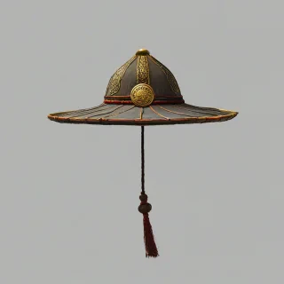 game asset style Mongolian hat, on a plain white background, even lighting