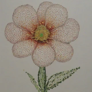 pointillism flower