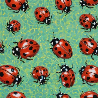 Pop art painting of a ladybug
