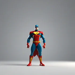 A full-body view of a cartoon 3D animation style superhero car with a bold and vibrant color scheme, set against a plain white background, with a wide-angle shot and dramatic lighting, in the style of modern computer-generated imagery, on a plain white background, even lighting