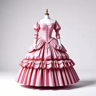 A dress mannequin wearing a famous Marie Antoinette dress