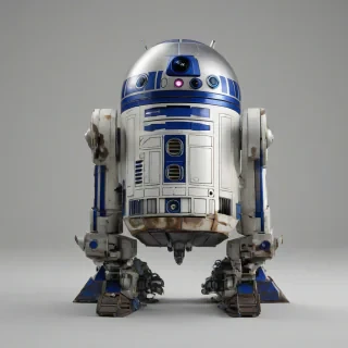 BDX droid, on a plain white background, even lighting