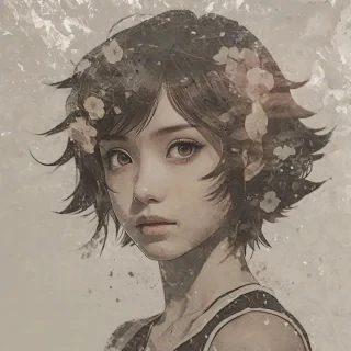 double exposure photography effect in anime art style