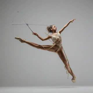 Antenna Dancer, on a plain white background, even lighting