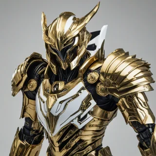 Gold, sharp edges, jagged lines, armor shoulder pads, no humans, animals, robots, in the image, on a plain white background, even lighting