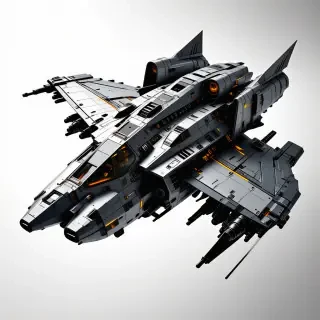 Design a futuristic air unit for a real-time strategy game, focusing on a human faction with a sleek, metallic aesthetic, featuring a wide shot of the unit in flight, with visible engines, cockpit, and wings, set against a plain white background, with a digital art style, incorporating elements of science fiction and advanced technology, with a sense of speed and agility, and a color scheme of silver, blue, and neon green accents, incorporating retractable wings for landing and takeoff.