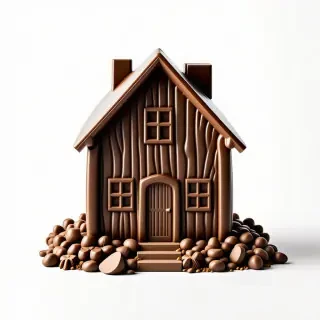 House made out of chocolate
