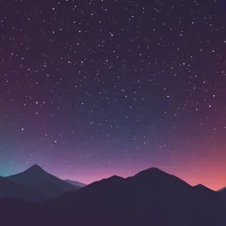 a night sky full of stars, wide shot, vibrant colors, dynamic shadows, digital art style, with a sense of depth and twinkling lights