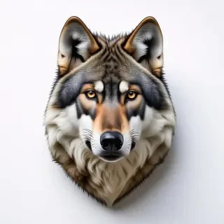 grey wolf head