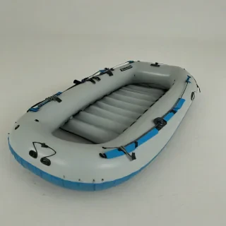 inflatable river raft, on a plain white background, even lighting