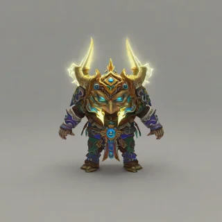 Zelda boss, bright lighting, on a plain white background, even lighting