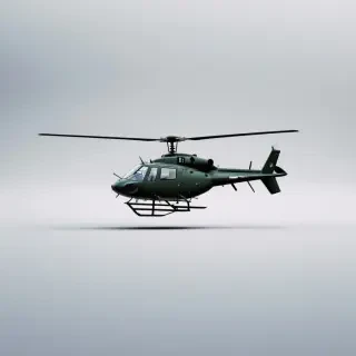dark green helicopter