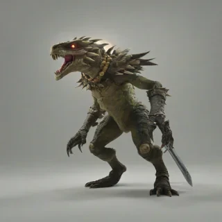 Zelda like creature, bright lighting, on a plain white background, even lighting