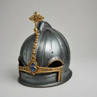 crown helmet, on a plain white background, even lighting