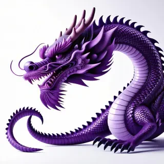 Huge purple dragon full body