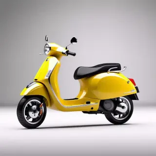 yellow vespa