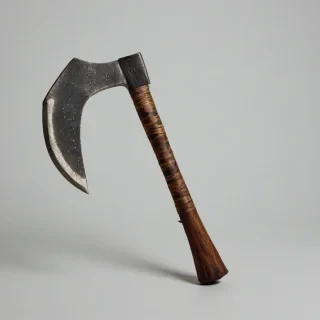 tomahawk, on a plain white background, even lighting