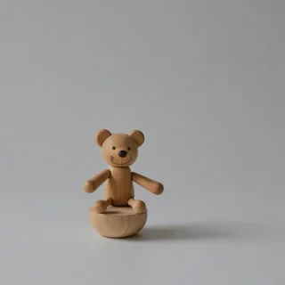 kids toy made of wood, on a plain white background, even lighting