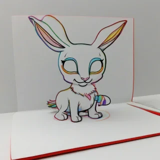 3d hand drawn cartoon, single cute storybook animal, with colorful outlines, on a plain white background, even lighting