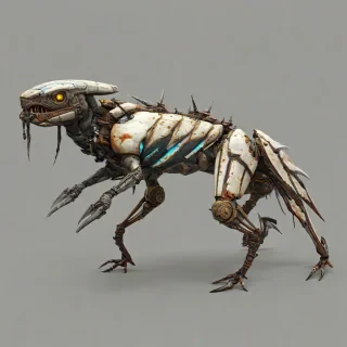 Borderlands style creature, on a plain white background, even lighting