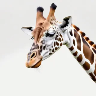 giraffe head and neck Michelangelo statue