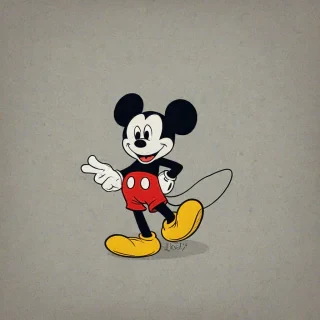 Disney style of Mickey Mouse