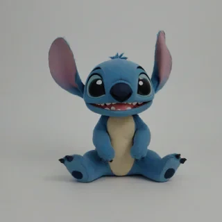 Stitch from Lilo and Stitch, on a plain white background, even lighting 
