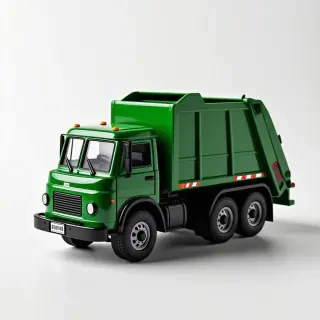 toy green trash truck with open top