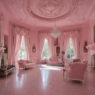 The Inside Of A Pink Mansion