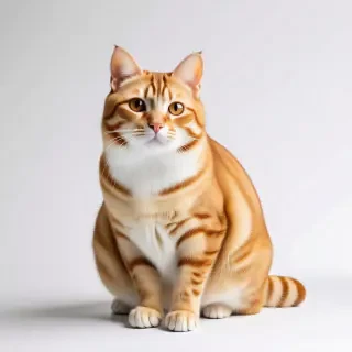 A fat orange tabby cat