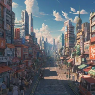 an anime city