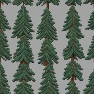 Pixel art of a fir tree