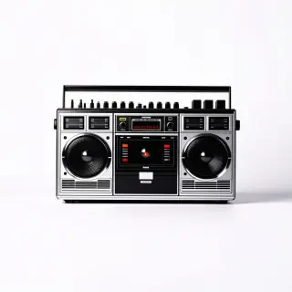 A 1980s classic boombox
