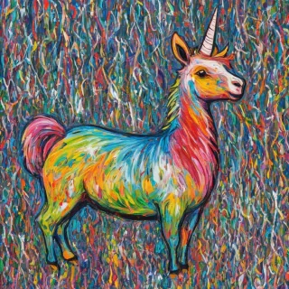 abstract expressionism llamacorn
