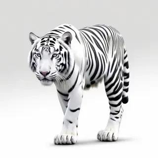 White tiger full body